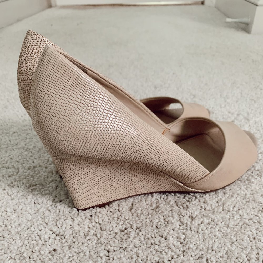 Franco Sarto Nude Wedges